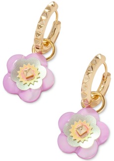 Kendra Scott 14k Gold-Plated Removable Flower Charm Hoop Earrings - Pastel Mix