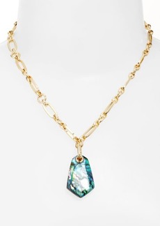 Kendra Scott Ashlyn Long Pendant Necklace in Gold Abalone at Nordstrom