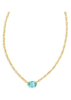 Kendra Scott Cailin Cubic Zirconia Adjustable Pendant Necklace in 14K Gold Plated, 16-19