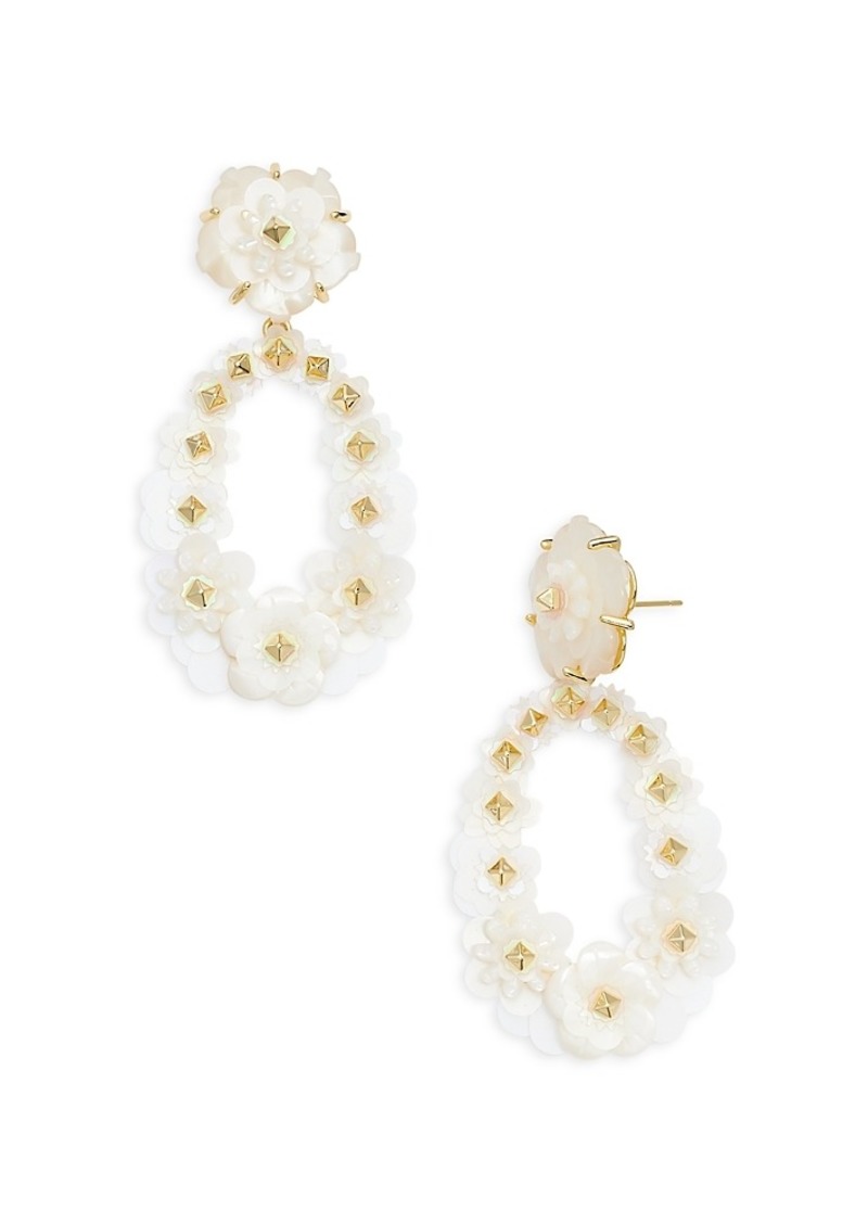 Kendra Scott Deliah Sequin Flower Drop Earrings