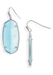 Kendra Scott Elle Intarsia Drop Earrings in Rhodium Light Blue Intarsia at Nordstrom