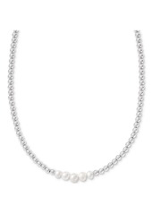 "Kendra Scott Eve Silver-Tone Beaded Strand Necklace, 19"" - Gold White"