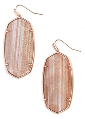 Kendra Scott Faceted Danielle Drop Earrings in Rose Gold/Gold Dusted Pink at Nordstrom