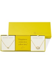 Kendra Scott 2-Pc. Set Mother of Pearl & Pave Large & Small Mini Elisa Pendant Necklaces - Gold/Ivory Mother Of Pearl