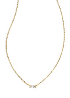 Kendra Scott Juliette Baguette Cubic Zirconia Adjustable Pendant Necklace in 14K Gold Plated, 19