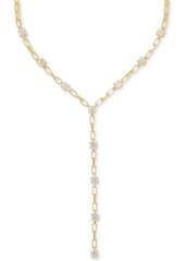 "Kendra Scott Lexi Crystal Lariat Necklace, 19"" - Gold White"