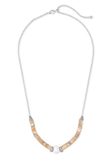Kendra Scott Lila Mother-of-Pearl Beaded Strand Necklace in Rhodium Natural Mix at Nordstrom Rack