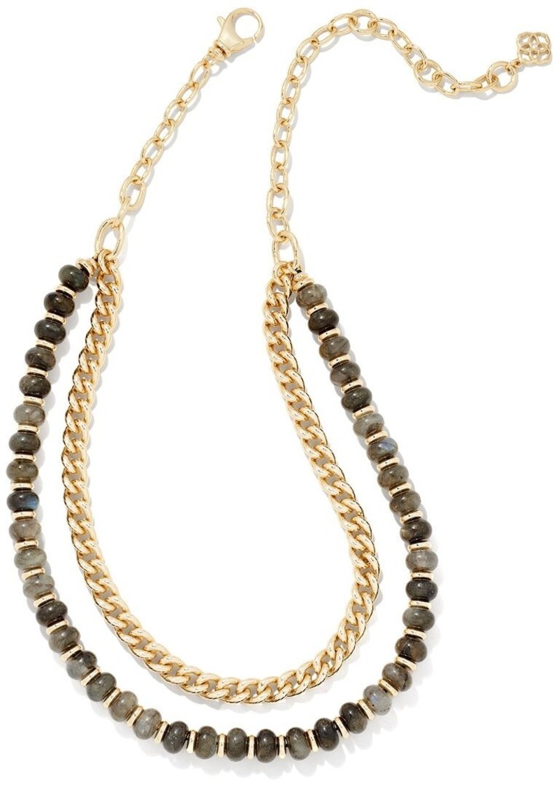 Kendra Scott Rebecca 14K Plated Labradorite Multi Strand Necklace