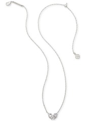 "Kendra Scott Silver-Tone Blair Butterfly Small 19"" Pendant Necklace - Rhod White"