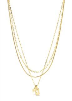 Kendra Scott Kinsley Multistrand Necklace In Gold Ivory Mother Of Pearl