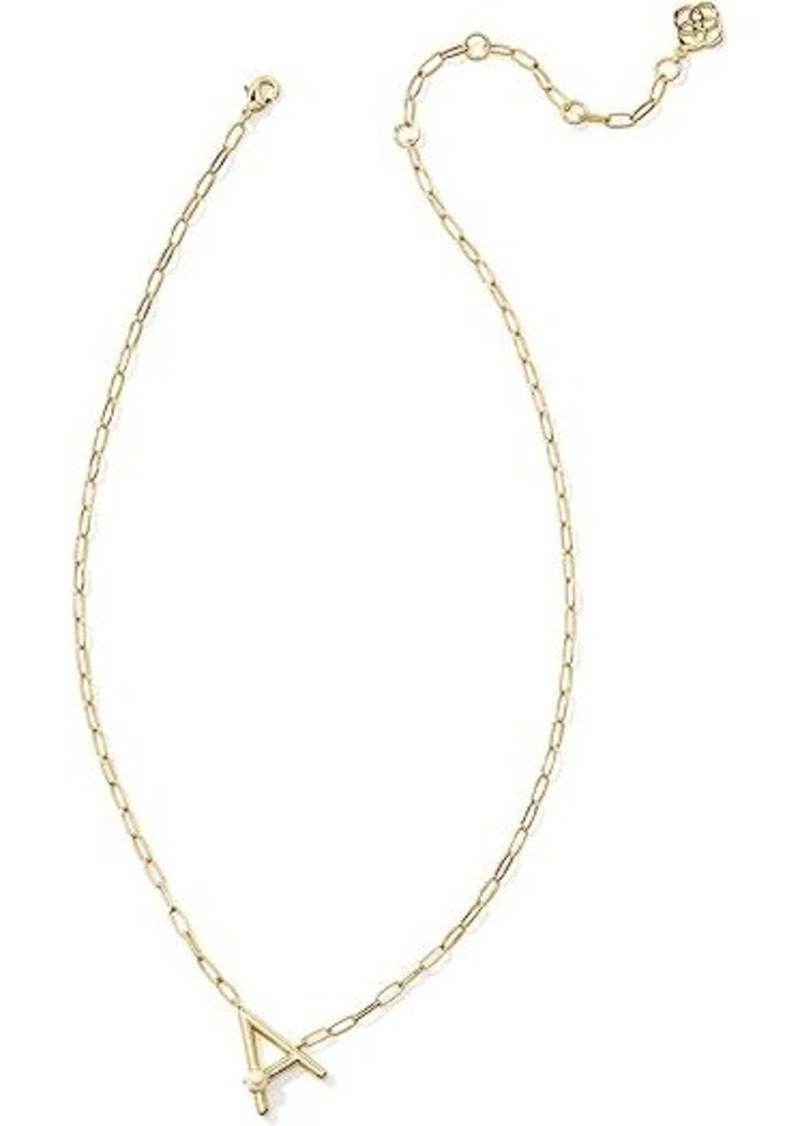 Kendra Scott Pearl Letter A Short Pendant Necklace