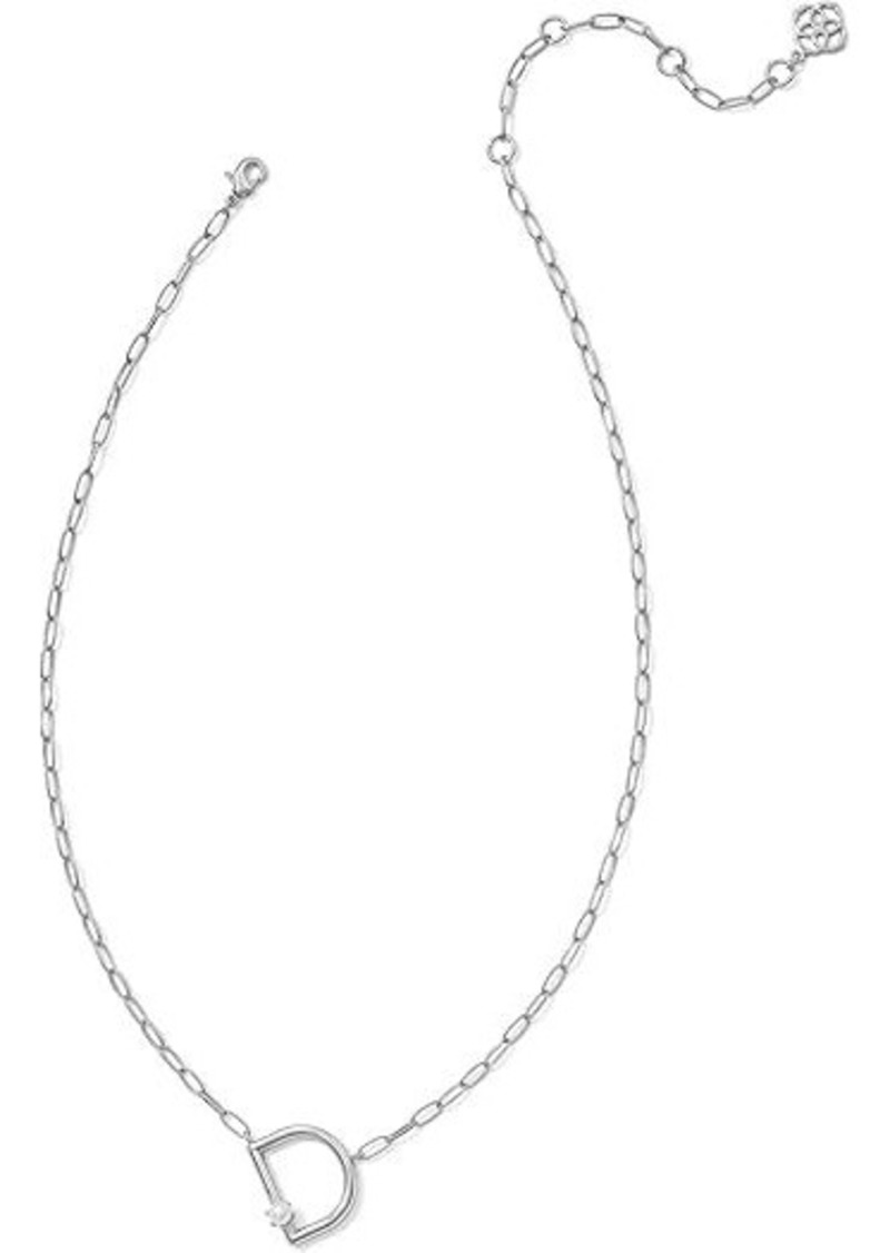 Kendra Scott Pearl Letter D Short Pendant Necklace