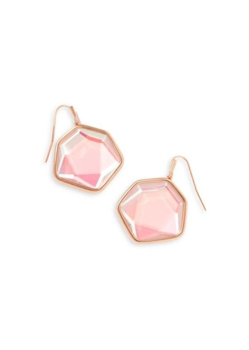 Kendra Scott Vanessa 14K Rose Gold & Glass Drop Earrings