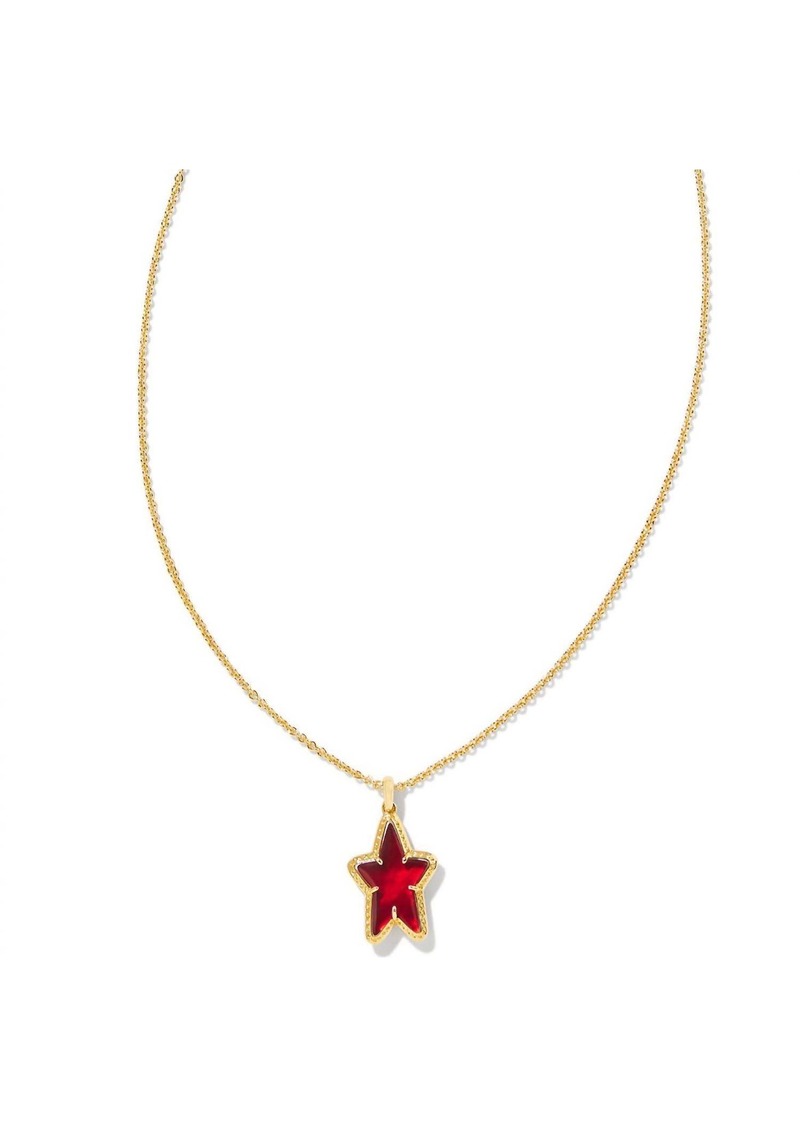 Kendra Scott Women's Ada Star Short Pendant Necklace In Gold Red Illusion