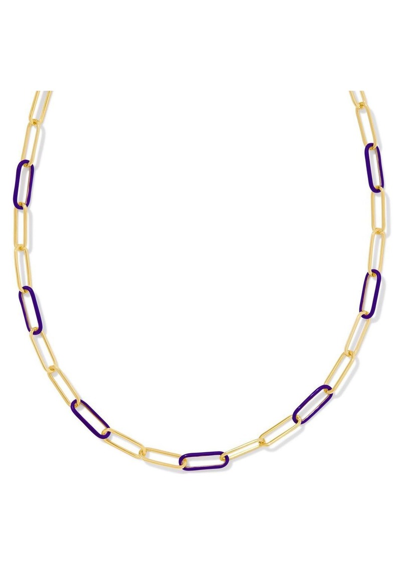 Kendra Scott Women's Ainsley Convertible Chain Necklace In Gold/purple Enamel