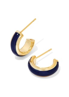 Kendra Scott Women's Ainsley Huggie Earrings In Gold/navy Enamel