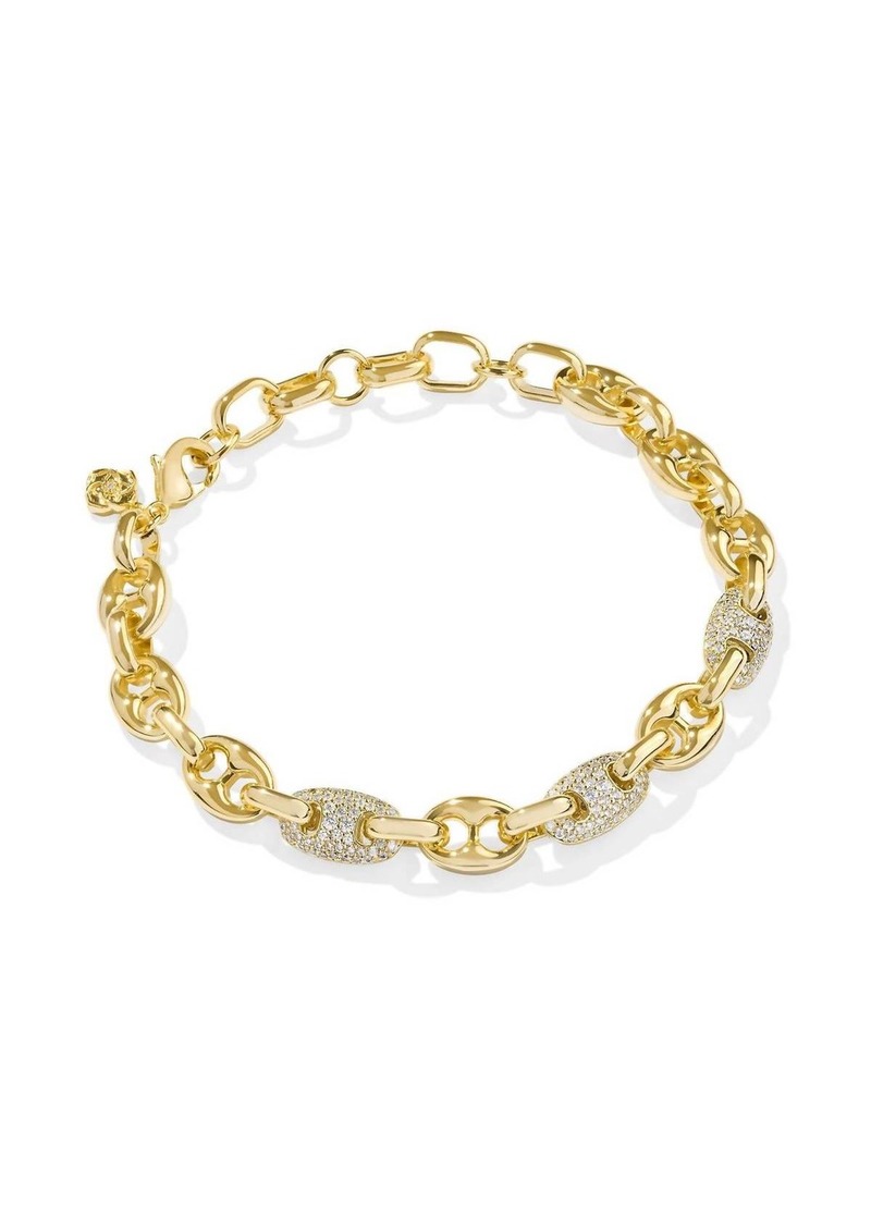 Kendra Scott Women's Bailey Pave Chain Bracelet In Gold-White Crystal