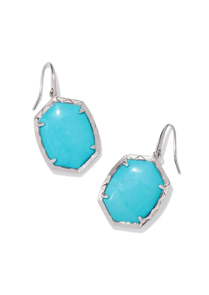 Kendra Scott Women's Daphne Drop Earrings In Silver Variegated Turquoise Magnesite