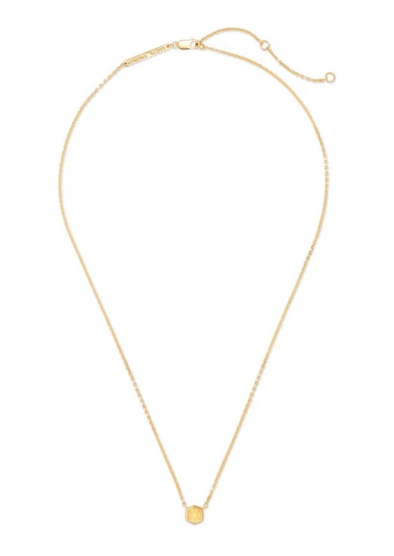 Kendra Scott Women's Davie 18K Gold Vermeil Pendant Necklace In Light Citrine