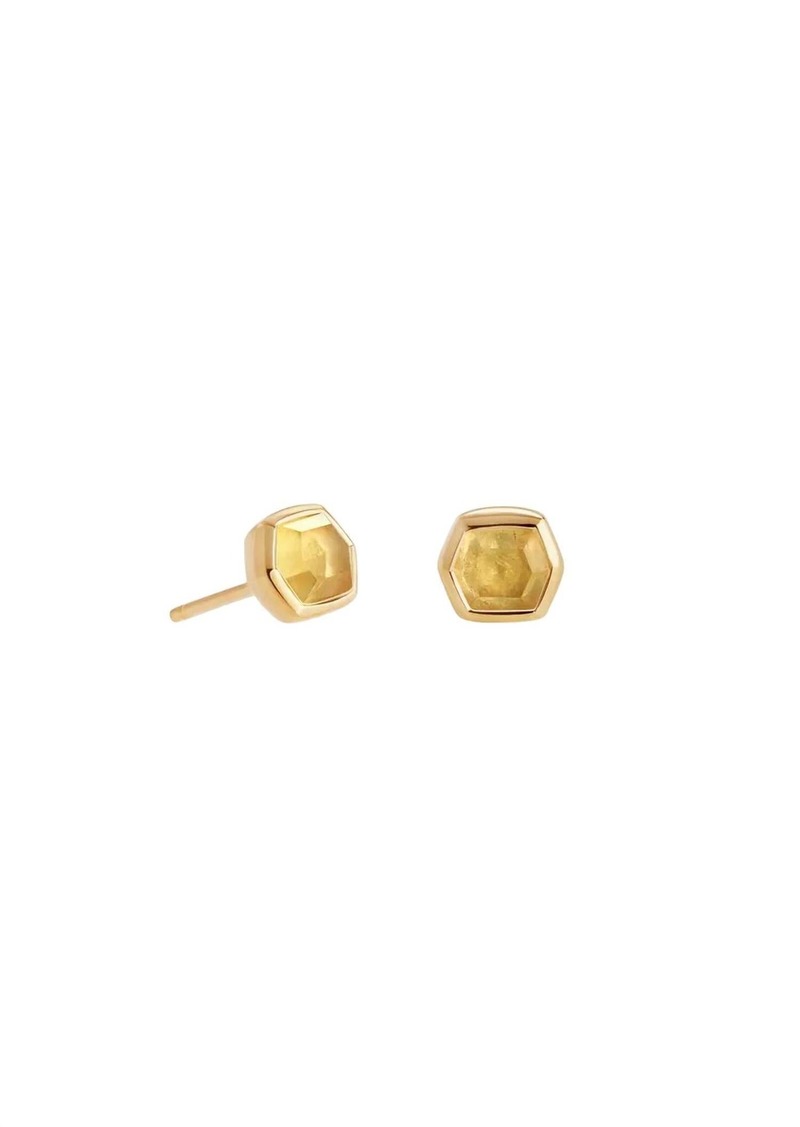 Kendra Scott Women's Davie 18K Gold Vermeil Stud Earrings In Light Citrine