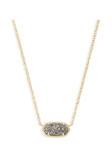 Kendra Scott Women's Elisa Short Pendant Necklace In Platinum Drusy