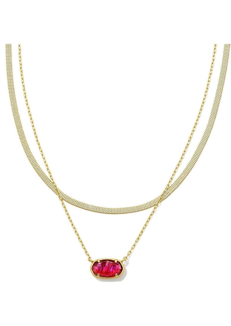 Kendra Scott Women's Grayson Herringbone Strand Necklace In Light Burgundy Illusion