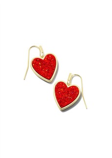Kendra Scott Women's Heart Drop Earrings In Red Kyocera Opal