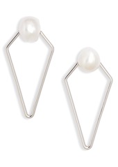 Women's Kendra Scott Demi Open Frame Cultured Pearl Earrings