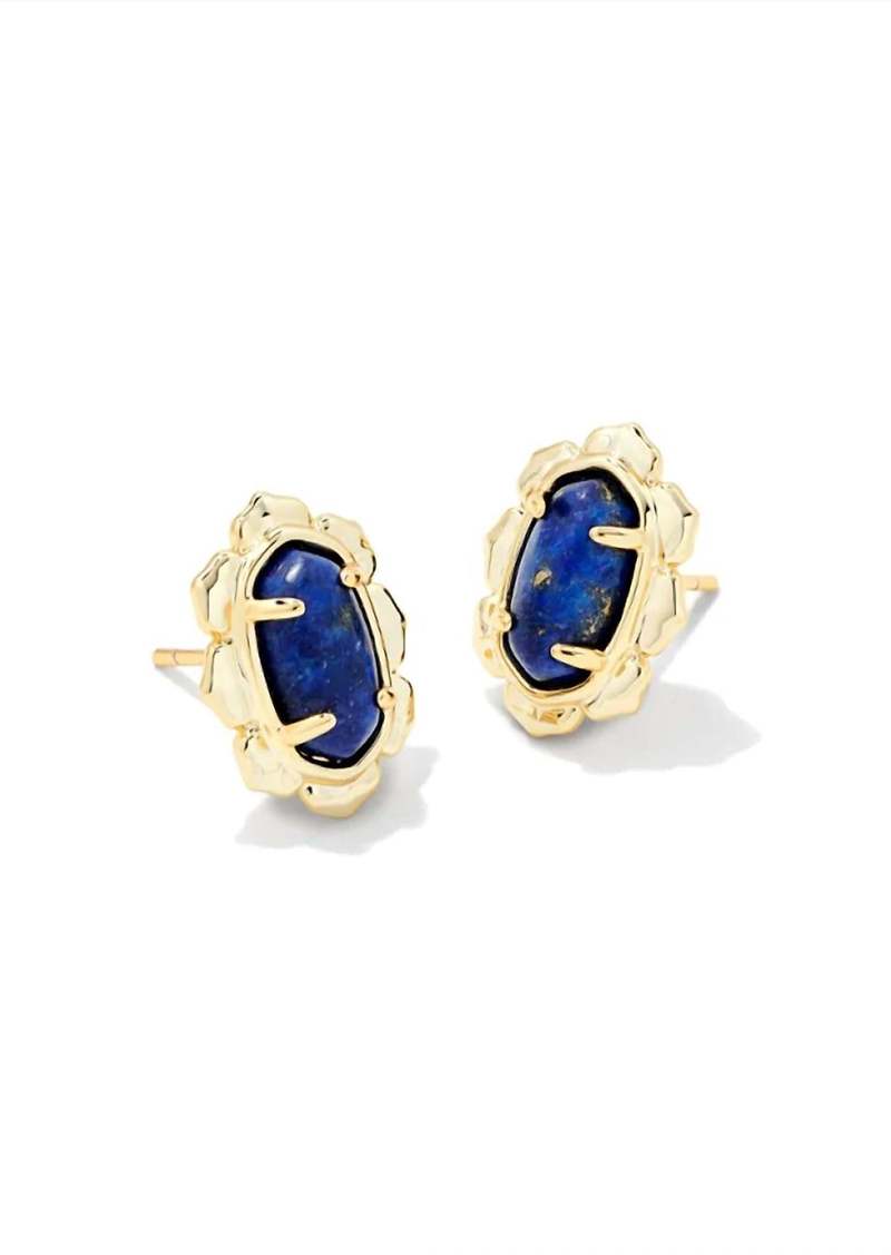 Kendra Scott Women's Piper Gold Stud Earrings In Blue Lapiz