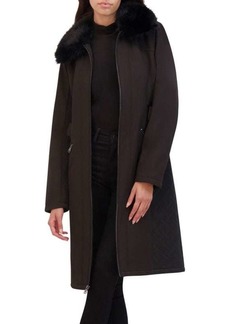 Kenneth Cole Belted Faux Fur Coat