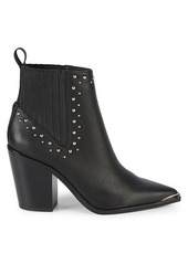 Kenneth Cole Bynona Studded Leather Western Booties