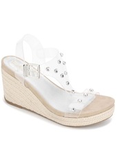 Kenneth Cole Card Womens Embellished Slingback Wedge Sandals