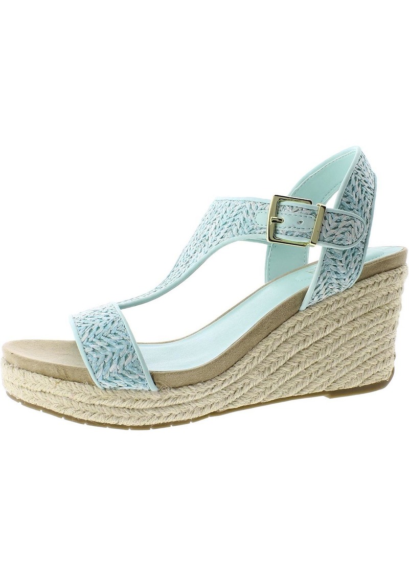 Kenneth Cole Card Womens Open Toe T-Strap Espadrilles