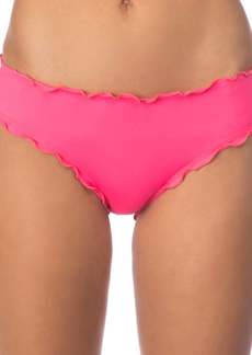 Kenneth Cole Cheeky Bikini Bottom In Frill Of It Pink