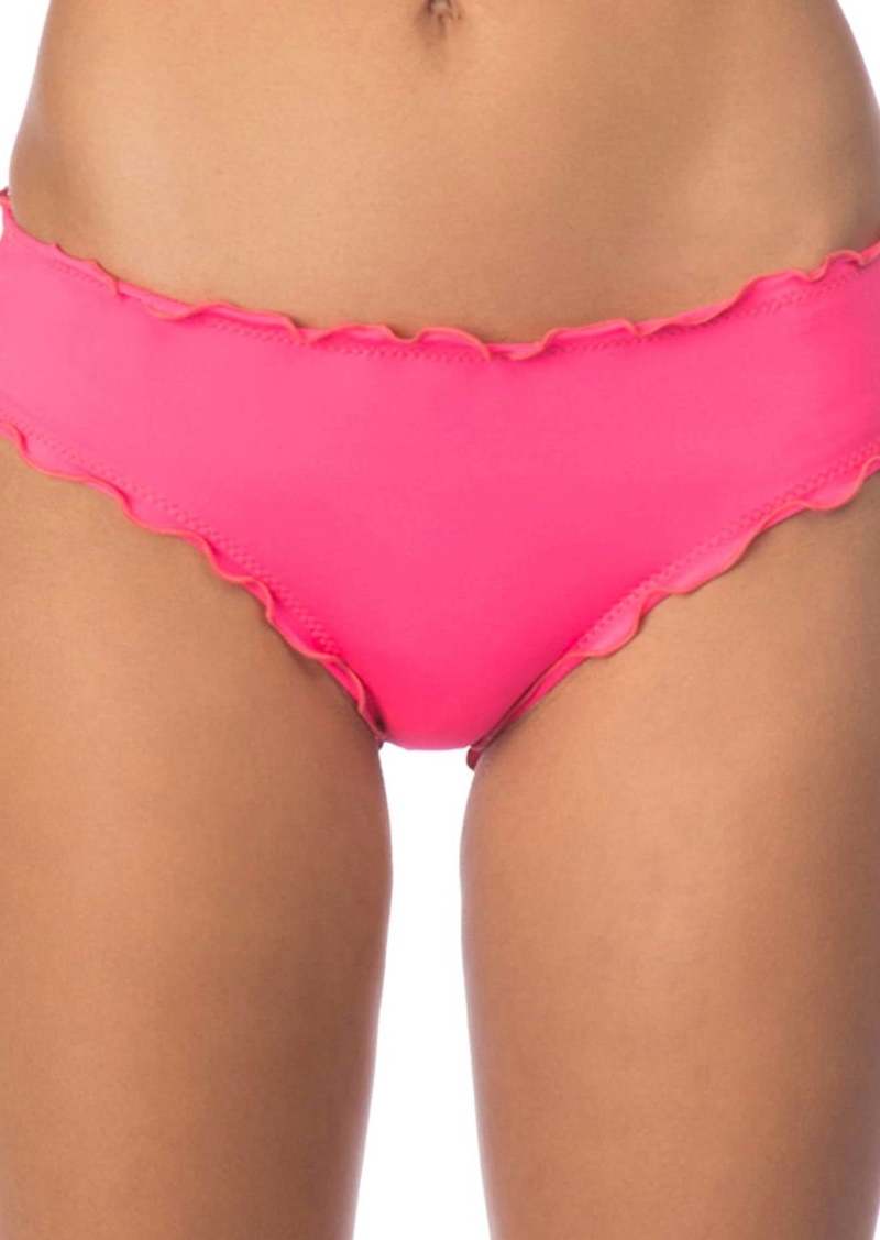 Kenneth Cole Cheeky Bikini Bottom In Frill Of It Pink