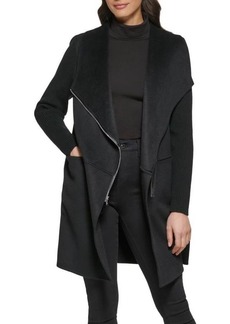 Kenneth Cole Double Face Wool Blend Coat
