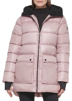 Kenneth Cole Faux Shearling Lined Puffer Jacket