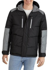 Kenneth Cole Hooded Colorblock Puffer