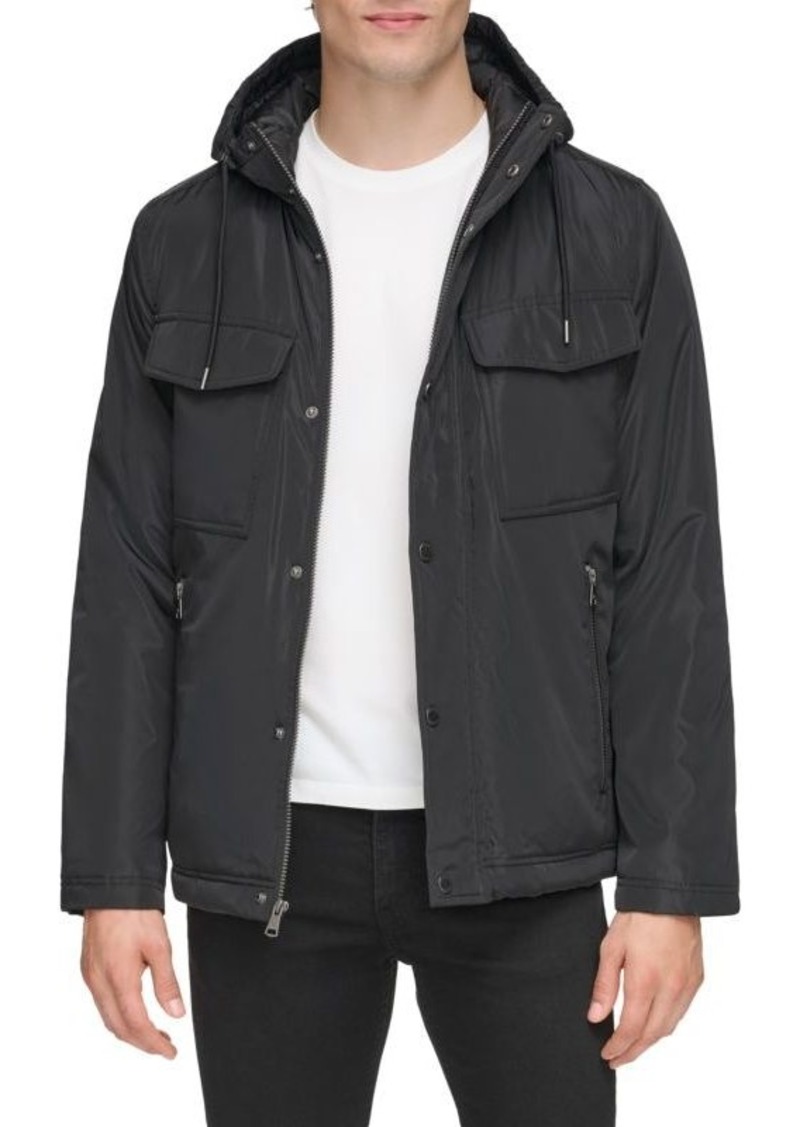 Kenneth Cole Hooded Utility Jacket