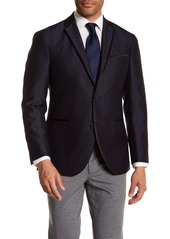 Kenneth Cole Jacquard Two Button Evening Trim Fit Jacket