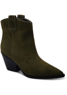 Kenneth Cole Kara Womens Suede Pointed Toe Ankle Boots