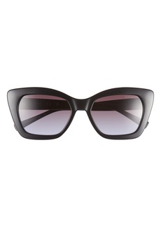 Kenneth Cole 53mm Geometric Sunglasses in Shiny Black /Bordeaux at Nordstrom Rack