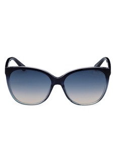 Kenneth Cole 56mm Gradient Cat Eye Sunglasses in Blue /Gradient Blue at Nordstrom Rack
