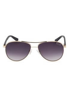 Kenneth Cole 57mm Pilot Sunglasses in Gold /Smoke at Nordstrom Rack
