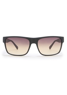 Kenneth Cole 58mm Gradient Rectangular Sunglasses in Matte Black /Gradient Smoke at Nordstrom Rack