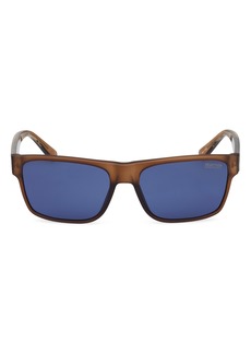 Kenneth Cole 58mm Rectangular Sunglasses in Shiny Light Brown /Blue at Nordstrom Rack