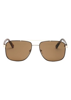 Kenneth Cole 59mm Pilot Sunglasses in Gold /Brown at Nordstrom Rack