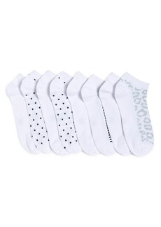 Kenneth Cole 8-Pack Leopard No-Show Socks in White at Nordstrom Rack