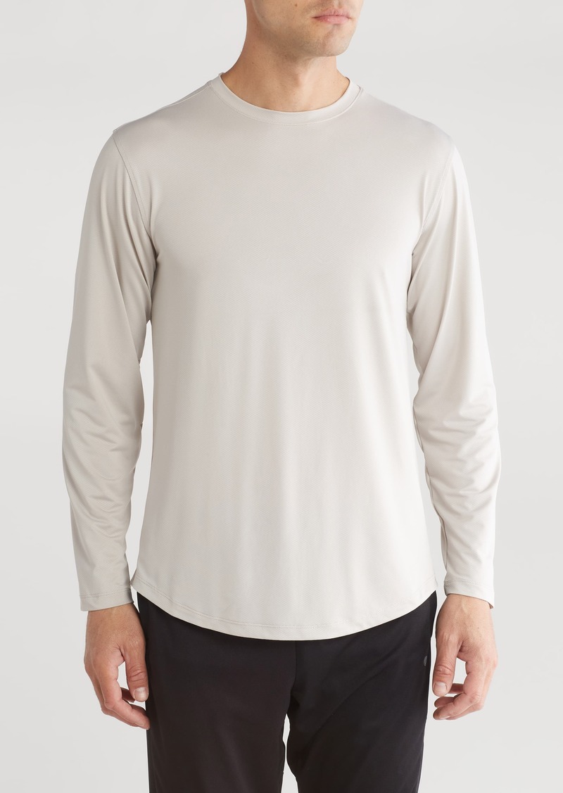 Kenneth Cole Active Stretch Long Sleeve T-Shirt in Chai at Nordstrom Rack