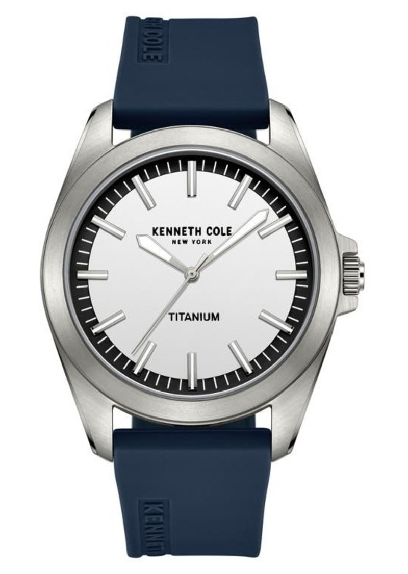Kenneth Cole Classic Silicone Strap Watch